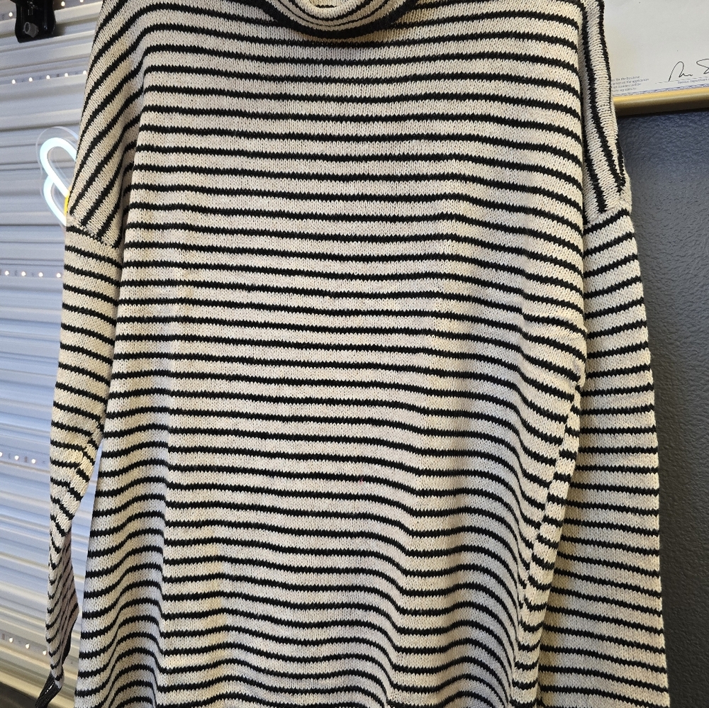 Dokotoo Oversized Sweaters for Women Long Sleeve Striped Pullover Sweater